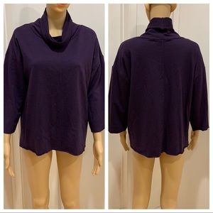 Chalet et ceci plum loose fitting tunic blouse